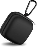 Square Earbud Case Portable EVA Storage Bag Cell Phone Accessories Organizer with Carabiner for Wired/Wireless Earphone, Earbud, Earpieces, SD Memory Card, Camera Chips, Tech Pouch, Black by Woyinger