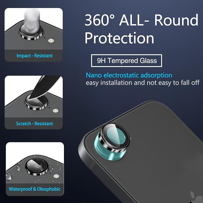 IMBZBK Screen Protector for iPhone 17e / 16e, Tempered Glass, 3+3 Pack | 9H+ Hardness, Military Grade Shatterproof, Case Friendly, Bubble Free Auto-Dust Removal, with 3 Camera Lens Protectors - Image 6