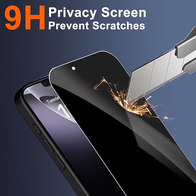Magnetic for iPhone 17e Case & iPhone 16e Case, Black | Full Camera Protection, Privacy Screen Protector, Compatible with MagSafe, Translucent Matte Shockproof Cover for 17 e 16 e - Image 7