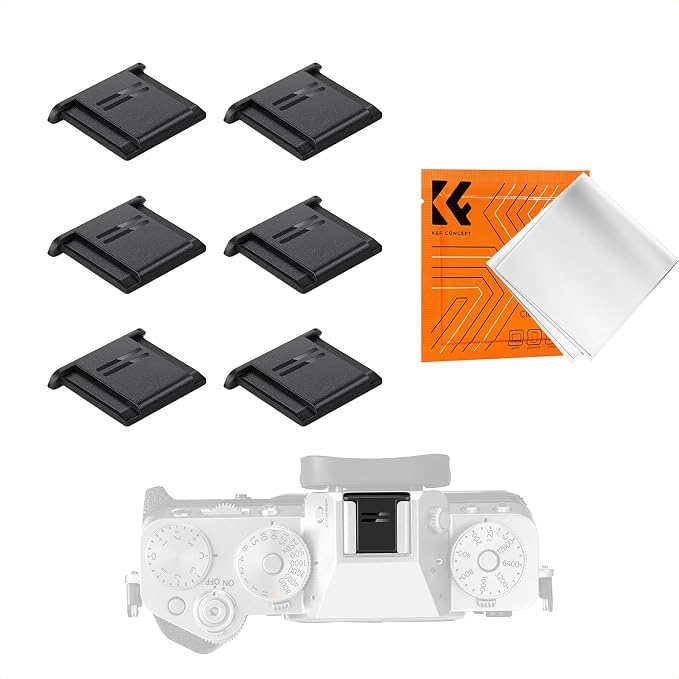 K&F Concept Hot Shoe Cover, 6-Pack Universal Camera Hot Shoes Cap for Canon Nikon Sony DSLR, SLR, Mirrorless Camera, ABS Hot Shoe Protector - Image 5