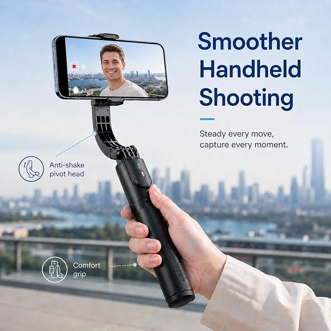 Black Tripod for iPhone with Light, Ring Light Holder for iPhone, Adjustable Selfie Stick Stand with Fill Light, Extendable Phone Tripod for Video Recording, Live Streaming, and Photography - Image 7