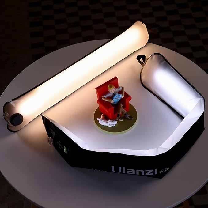 Ulanzi UA12 Bi-Color LED Inflatable Tube Light, 2700K-6500K 12W Foldable | 2500mAh Rechargeable, Lighting Wand Stick, with 1/4" Mount, Magnetic LED Video Light, For Portrait, Vlog, YouTube Photography - Image 8