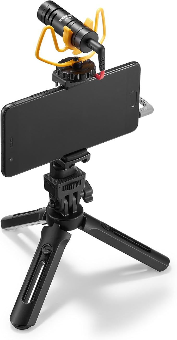 VM01 Lightweight Shotgun Mic for DSLR & Mobile Phone Vlog Recording | 37g Metal Cardioid Mic,Plug‑and‑Play,Shock Mount & Furry Windscreen,Anti‑Interference for Outdoor Vlog,Interview,Short‑Video. - Image 5