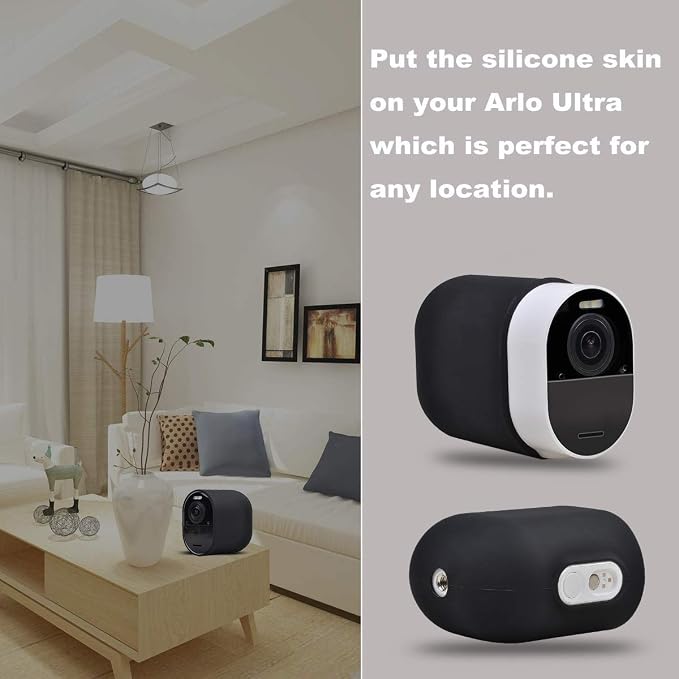 Silicone Case Cover for Arlo Camera, Weatherproof Protective Skin Cover for Arlo Ultra/Ultra 2/Pro 4/Pro 3 Black, 4 Pack - Image 6