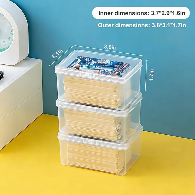 2PCS Card Cases for UNO Cards and Playing Cards, High Capacity Clear Storage Boxes for Trading Cards & More (Card Not Included) - Image 4