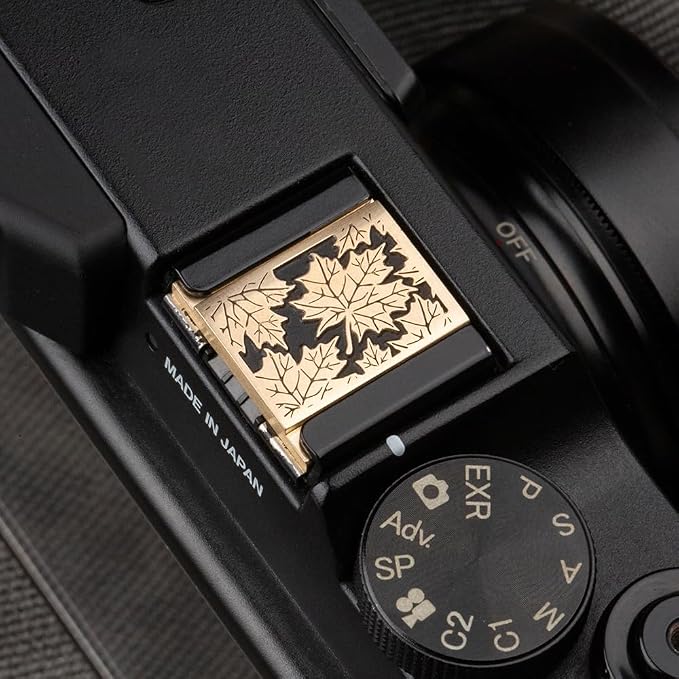 Leaf Camera hot Shoe Cover and Camera Shutter Button for Nikon zf for Fujifilm X-T5 X-T4 X-T3 X-T30 II X-T20 X100VI X100V X100 X-PRO3 X-PRO2 X-S20 X-S10 (Brass Leaves Cover) - Image 6