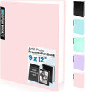 Sooez Binder with Plastic Sleeves 30-Pocket, Displays 60 Pages, 9x12 Folders by Sooez