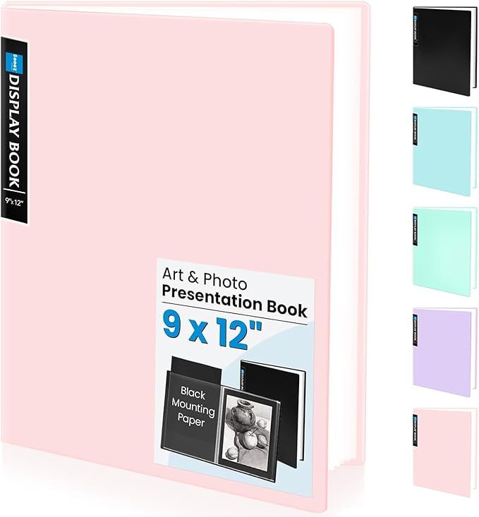 Sooez Binder with Plastic Sleeves 30-Pocket, Displays 60 Pages, 9x12 Folders by Sooez