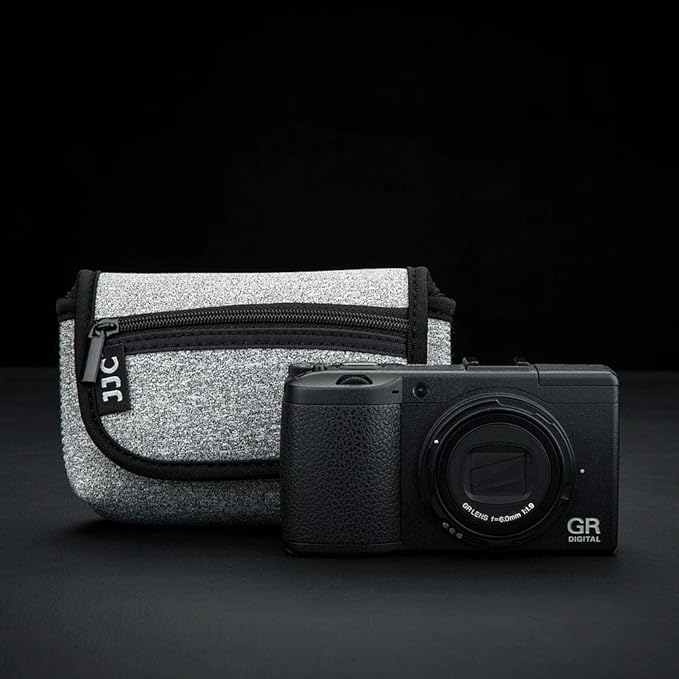 JJC Compact Camera Case Pouch for Sony DSC-W830 W810 W800 Canon SX620, Grey | for Sony RX100 VII VI VA IV Kodak Ektar H35N Pixpro FZ45 Canon SX610 SX720 ELPH 190 ELPH 180 & More, Neoprene Material - Image 9