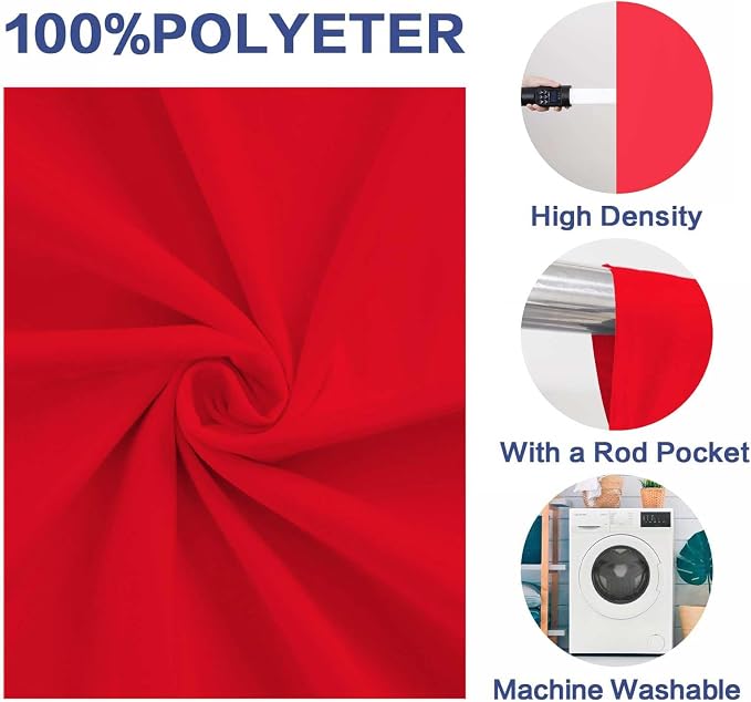 Red Photo Backdrop Cloth Professional Photography Background 10x10ft | Seamless Design eliminates Wrinkle Portrait Photography Wedding Dark Theme Decorations - Image 4