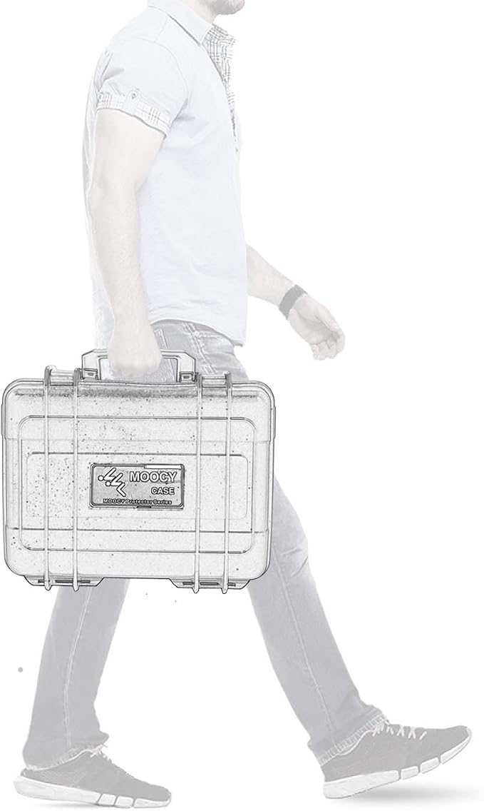 10" Small Hard Case with Customizable Foam Insert, 10.8x8.6x3.7 - Watertight Airtight Crush-Resistant Case for Pistol, Camera, Microphone & Electronics - Image 7