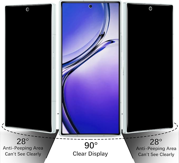 2+2 Pack Privacy Screen Protector for Samsung Galaxy Z Fold 8 Ultra | Anti Spy Tempered Glass, with Camera Lens Protector, Anti Scratch, Bubble Free - Image 3