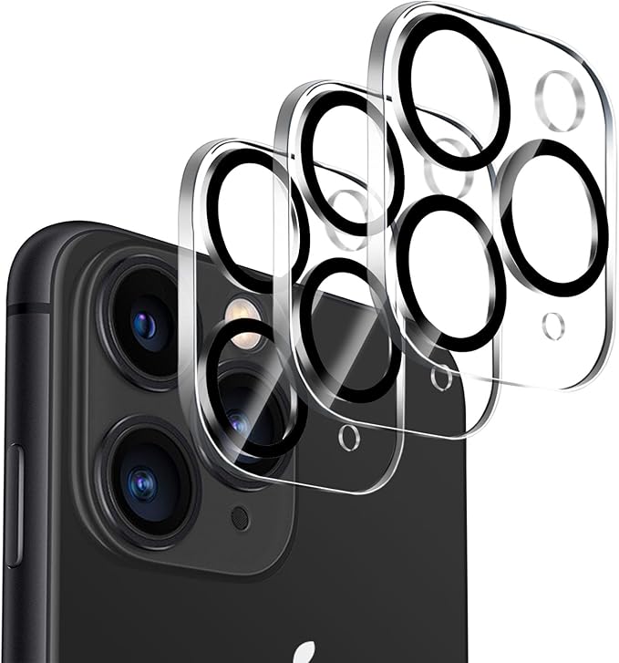 Dengduoduo 3 Pack Tempered Glass Camera Lens Protector for iPhone 11 Pro 5.8" & iPhone 11 Pro Max 6.5", Ultra HD, 9H Hardness, Anti-Scratch, Case Friendly, Easy to Install [No Affect on Night Shots] by Dengduoduo