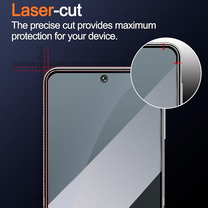 Ferilinso 3 Pack Screen Protector for Samsung Galaxy Z Flip 6 / Z Flip 7 FE | 9H+ Tempered Glass Back&Camera Lens Protectors, Military-Grade Shatterproof, Case Friendly, Easy Installation Bubble Free - Image 5