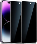YMHML 2 Pack for iPhone 14 Pro Privacy Screen Protector Tempered Glass, Anti Spy Privacy Screen for iPhone 14 Pro Accessories, Case Friendly Private Film by YMHML