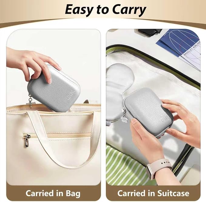 Digital Camera Case for KODAK PIXPRO FZ55/FZ45, Case Only, Grey | Fits CAMKORY DC403 and Canon PowerShot ELPH 360 HS Compact Digital Cameras, Small Hard Shell Camera Pouch with Mesh Pocket - Image 8
