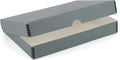 Lineco Clamshell Archival Storage Box, 13.5x19.5x1.75 Inch, Gray | Acid-Free with Metal Edge Boxboard, Organize and Store Photos Documents Cards Negatives Magazine Prints Family Records DIY by Lineco
