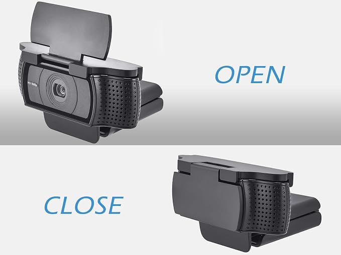 CloudValley Webcam Cover for Logitech C920x / C920 / C922x / C922 / C930e | C920x HD Pro Web Cam Compatible, Camera Cover Protects Lens & Security, Protect Your Visual Privacy, Black - Image 4