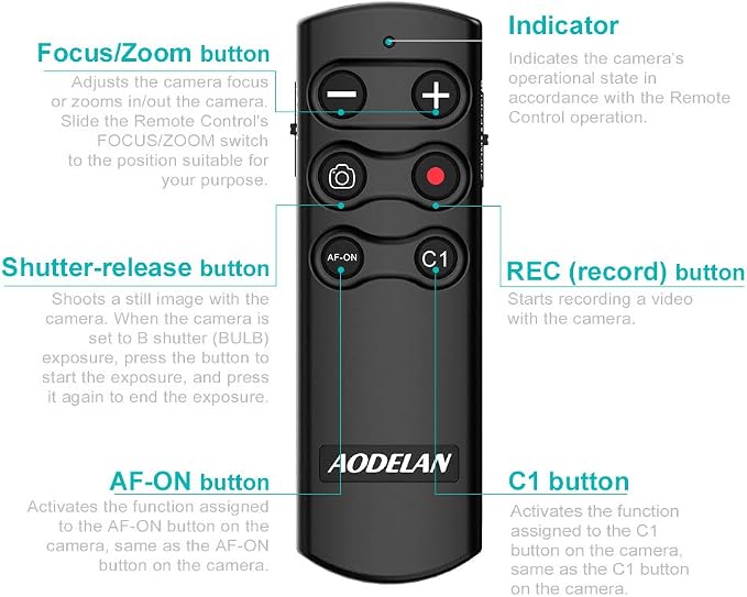 Wireless Remote Control Camera Shutter Release for Sony Replces RMT-P1BT | Compatible with Sony ZV-E10, ZV-1, A7SM3, A7C, A7RIV, Alpha 9,7R IV,7R III, 7 III, 6600, 6400, 6100, 9 II, RX0 II, RX100 M7 - Image 7