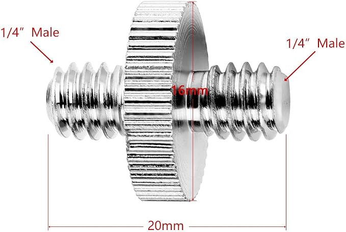 Anwenk 1/4 to 3/8 Screw Adapter Converter Threaded Screws Adapter Spigot Screw Mount Set for Camera Tripod Monopod Ballhead Flash Light Stand Shoulder Rig - Image 4
