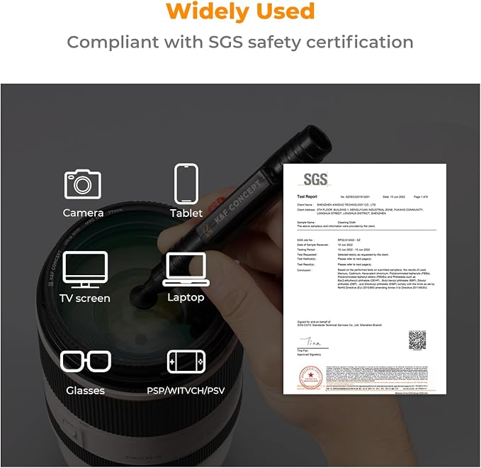 K&F CONCEPT 15-1 Lens Cleaning Kit for DSLR, Phone, Photography Enthusiasts | Strong Blower,Safe Cleaning Solution,Anti-Static Lint-Free Pen,Portable Microfiber Cleaning Cloth Multi Device Use,MK06 - Image 7