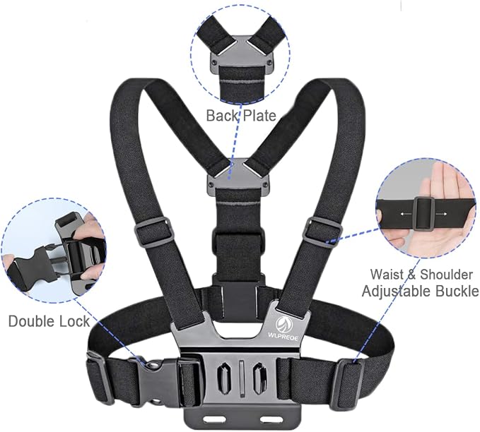 Adjustable Phone Chest Mount&Head Strap Kit,Quick-Release Harness for POV (Adjustable Phone Chest Mount & Head Strap Kit (1-Pack)) - Image 3
