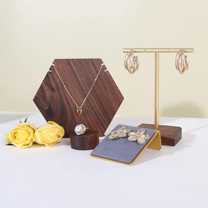 Velvet earrings holder for girls, Grey earring organizer board, Gold earring stand display for selling【Grey】 - Image 5
