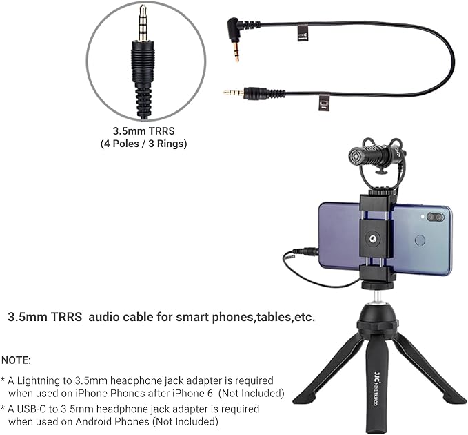JJC Camera Shotgun Microphone Mic for Canon EOS R RP R5 R6 R7 R10 R50 R100 | for Sony ZV-1 II ZV1 ZV-1F ZV1F A6700 A6400 A6300, Nikon Z50 II Zf Z30 Z6 Z7 II, Fuji X-T5 X-T4 X-S20 and More Cameras - Image 5