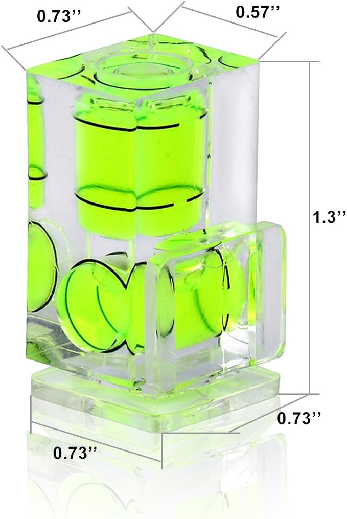 6 Pack Camera Hot Shoe Level, Hot Shoe Bubble Level Camera Hot Shoe Cover 2 Axis Bubble Spirit Level Compatible with DSLR Film Camera Canon Nikon Olympus,Combo Pack - 2 Axis and 1 Axis - Image 7