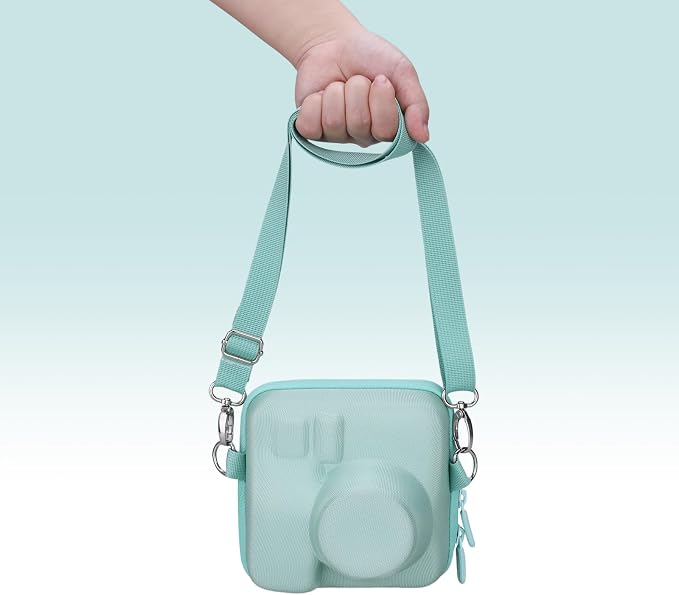 LTGEM Hard Case Compatible with Fujifilm Instax Mini 13, Mint Green | Fits Fujifilm Instax Mini 13/12/11/10/9, Hard Carrying Travel Camera Bag with Shoulder Strap - Image 4