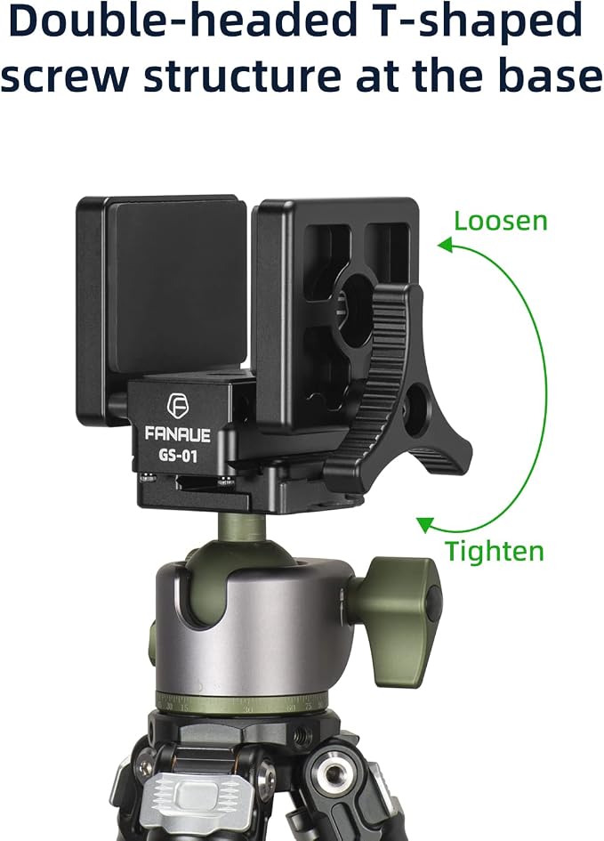 FANAUE GS-01Arca Swiss Rifle Saddle Mount, Hunting Tripod Clamp with Quick Release Plate, Shooting Tripod Rest, Enhanced Accuracy Ball Head & Adapter for Hunting and Shooting - Image 6