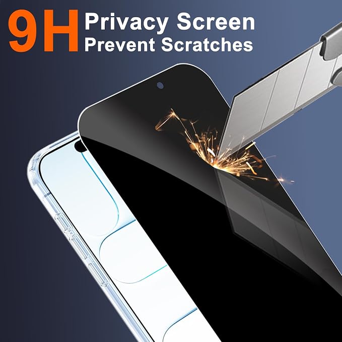 for iPhone Air Case Clear with Privacy Screen Protector | Magnetic, Compatible with MagSafe, Shockproof Slim TPU Cover for iPhone 17 Air Phone Case Transparent - Image 7