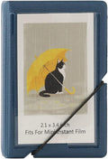 2x3 Instax Mini Photo Album, 28 Pockets. Marine Blue, 1PK | Portable Wallet Size Album Stores 2x3 inch Instant Photos. Fits Polaroid, Instax Mini, Kodak Mini Prints and Zink. by GoldbarleyDesign