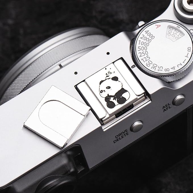 Camera Metal Hot Shoe Cover Protector Cap for Z7/Z9/Z8/Z30/Z50 for FUJIFILM X100VI X100V X-M5 X-E5 X-Half XT5 (Panda in The Wind) - Image 6