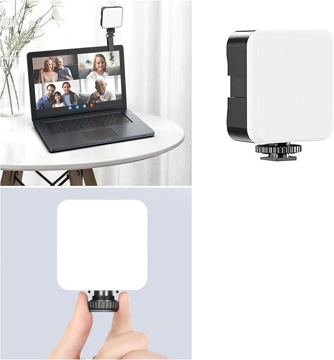 Selfie Light Clip Replacement LED Head 5600K White Lights 5W Mini Panel with 1/4'' Screw Socket for Portable Fill Light Attachement Camera DSLR Video Photo Phone Tablet Selfie Vlog Laptop - Image 3