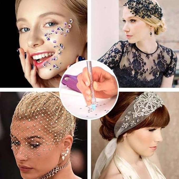 Jollin Hotfix Rhinestones Flatback Crystal Gems 2.8mm SS10, Light Green | 2880pcs Hot Fix Crystals Glass Rhinestones for Bedazzling, Crafting, Clothes, Shoes & Accessories DIY Decoration - Image 2