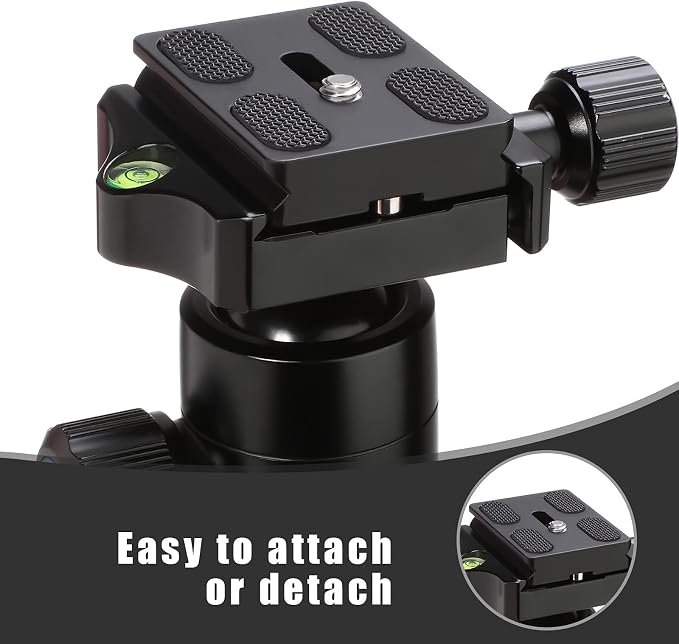 Frienda Quick Release Plate Tripod 1/4-20 DSLR,Pu50,Black | Tripod Mount Plate, Camera Tripod Mount for DSLR Camera Tripod Ball Head , Metal, 1.9 x 1.5 x 0.4 Inch - Image 6