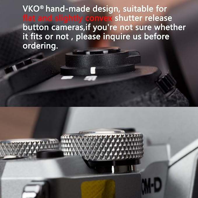 VKO Wood Soft Shutter Release Button Sticker (Wood Grain Random) | Compatible with Sony A7RIII A7II A7III A7RII RX100 V IV III II A6000 A6300 A6400 X-T100 X-T1 10.5mm Concave Surface Red - Image 2