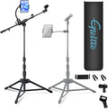 Microphone Floor Stand with Phone/Tablet Holder, Adjustable Boom Mic Stand with Heavy-Duty Base, Dual Device Mount for Streaming, Podcasting, Recording, and Live Performances GMS-04 by Guitto