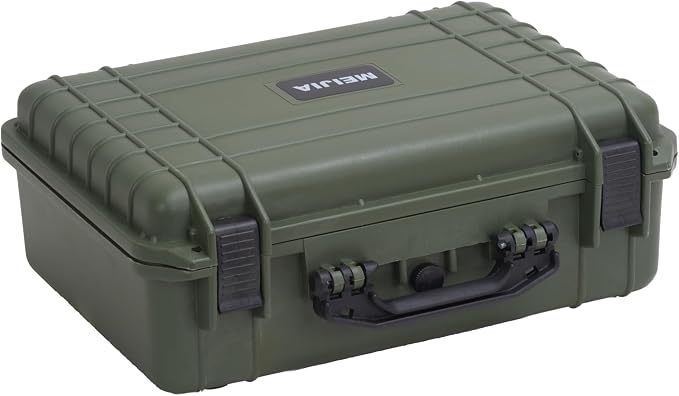 MEIJIA All Weather IP67 Waterproof Hard Camera Case,Hard Protective Case,Hard Case with Customizable Foam,Fit Use of Drones,Camera,Equipments,Pistols(Green,18.5 x14.06x6.93inches) by MEIJIA