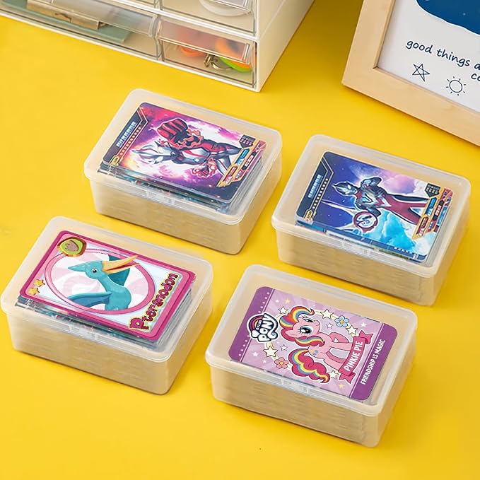 6PCS Card Storage Cases for UNO Cards and Playing Cards, High Capacity Clear Game Card Organizer Boxes for Trading Cards, Business Card & More More (Card Not Included) - Image 7
