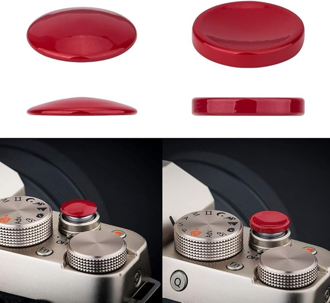 2X Camera Shutter Button Cap for Sony A7R VI A7V ZV-E10 II ZV1 A6700 & More | DARK RED,for A7RVI A7V A7 V A7CR A7CII A6600 A6500 A6400 A6300 A7SIII A7II RX100 Series G7X Mark III II Shutter Button Cap by Kiorafoto