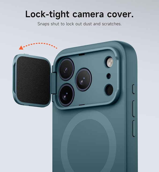 SURITCH for iPhone 17 Pro Case with Camera Control Cover, Camera Cover and Adjustable Kickstand, Compatible with MagSafe, Shockproof Bumper Protective Cases 6.3 Inch, Lake Green - Image 4