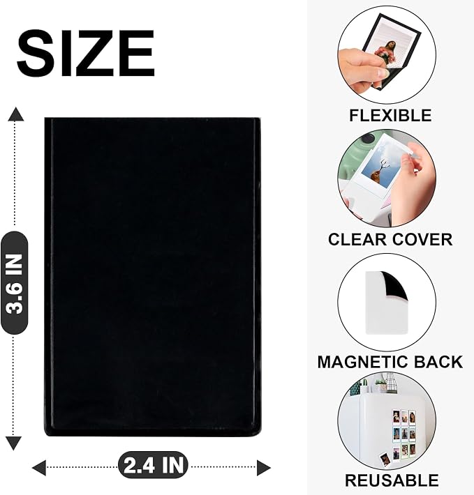 Mini Magnetic Picture Frame for Fujifilm Instax Mini Instant Camera | Fits Mini 13/12/11/41/SE/EVO Camera 2.15"x3.4" Films, Mini Magnet Picture Frames for Fridge, Home, School, Colorful, 30 Pack - Image 2