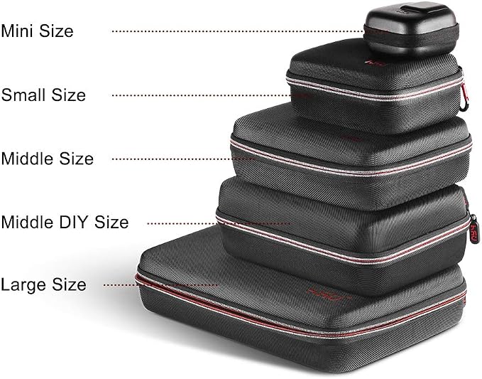 HSU Middle Protective Carrying Case for GoPro Hero | 13, 12, 11, 10, 9, 8, 7, 6, 5 Black and Accessories, Compact and Safe Action Camera Travel Storage Solution for Adventurers - Image 7