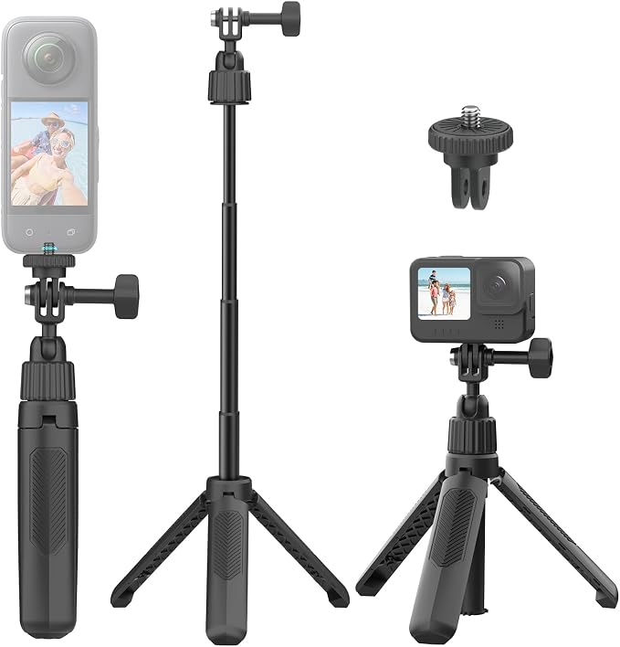 40cm/15.75" Selfie Stick Tripod Stand for GoPro Insta360, Mini Extension Rod Handle Grip for DJI Osmo 360 Nano, Action 6 5 Pro 4 3, Pocket 4 3, Ace Pro2, Go Ultra, Go 3S, X5 X4 X3 Accessories - Image 9