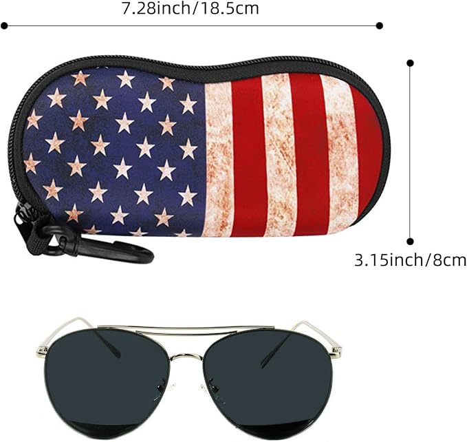 MoKo Sunglasses Soft Case Ultra Light Neoprene Zipper Eyeglass Case for Men Women - Image 7