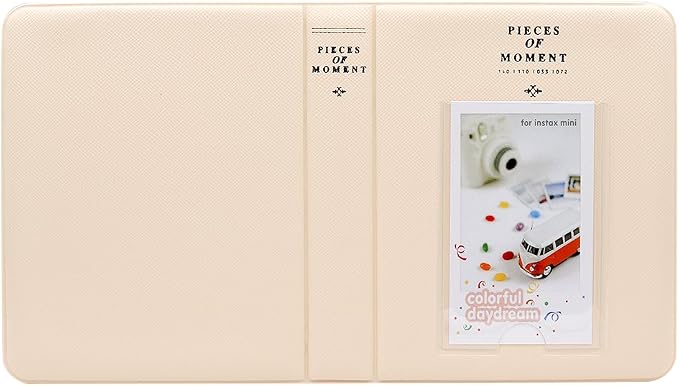 Ablus 64 Pockets Mini Photo Album for Fujifilm Instax Mini 7s 8 8+ 9 25 26 50s 70 90 Instant Camera & Name Card (64 Pockets, Beige) - Image 3