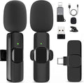 Wireless Microphone for iPhone 15 16，iPad, Android, Lavalier Microphone for Video Recording, Noise Reduction, Clip on Mini Mic for Tiktok, YouTube, Vlog, Podcast, ASMR by GOGARA