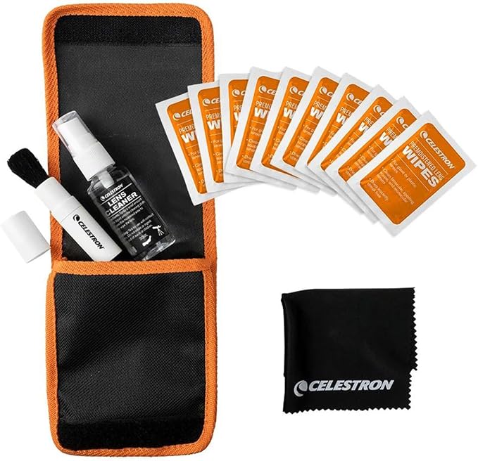 Celestron Lens Cleaning Kit for Telescopes, Binoculars & Cameras | Cleaning Solution, Cloth & Accessories Included, Complete Cleaning Kit, Safe for Optical Coatings, Removes Dust & Smudges - Image 6